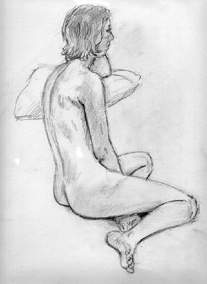 f nude facing away